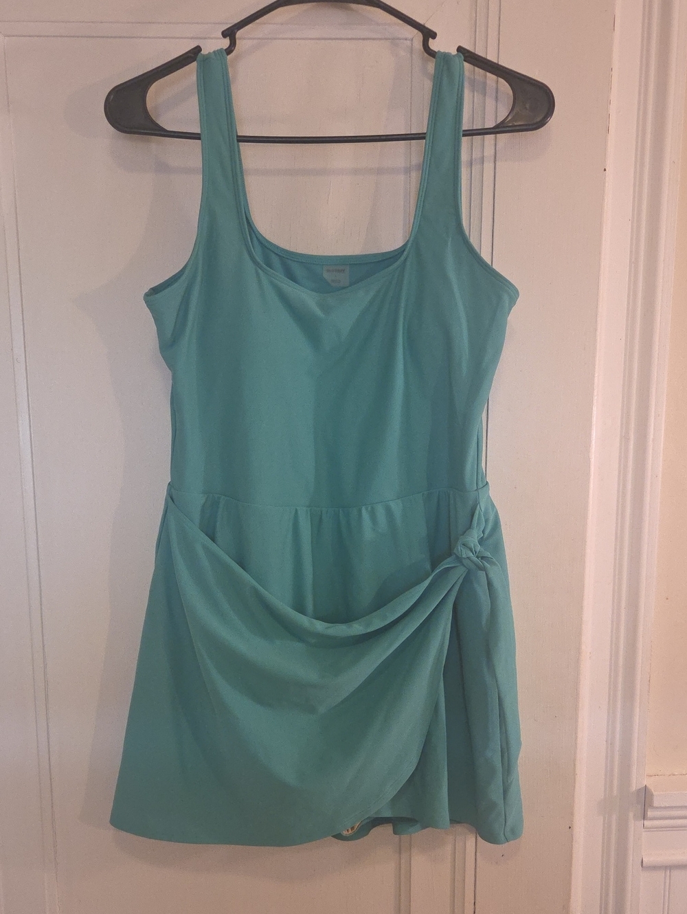 Old Navy Aqua One-Piece Swimdress with Side Knot